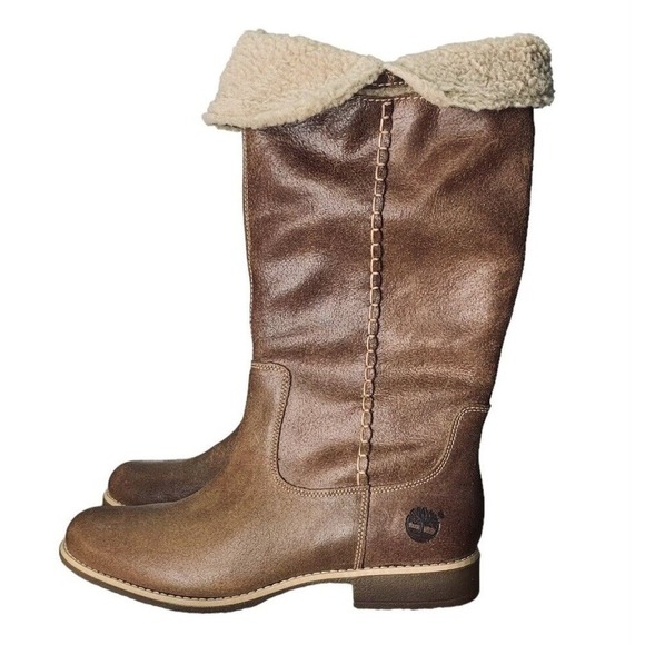 Timberland Shoreham Earthkeepers Shearling Fold Down Boots Womens Size 10 $290 - Picture 5 of 16